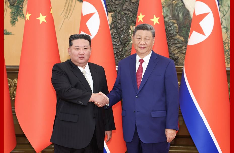 习近平同朝鲜劳动党总书记、国务委员长金正恩举行会谈